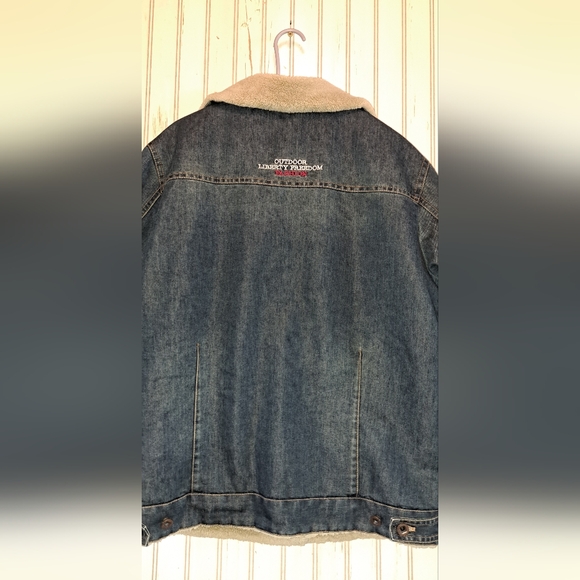 Ladies Outdoor American Legend Liberty Freedom Sherpa Lined Bomber Jacket XL - Picture 2 of 11